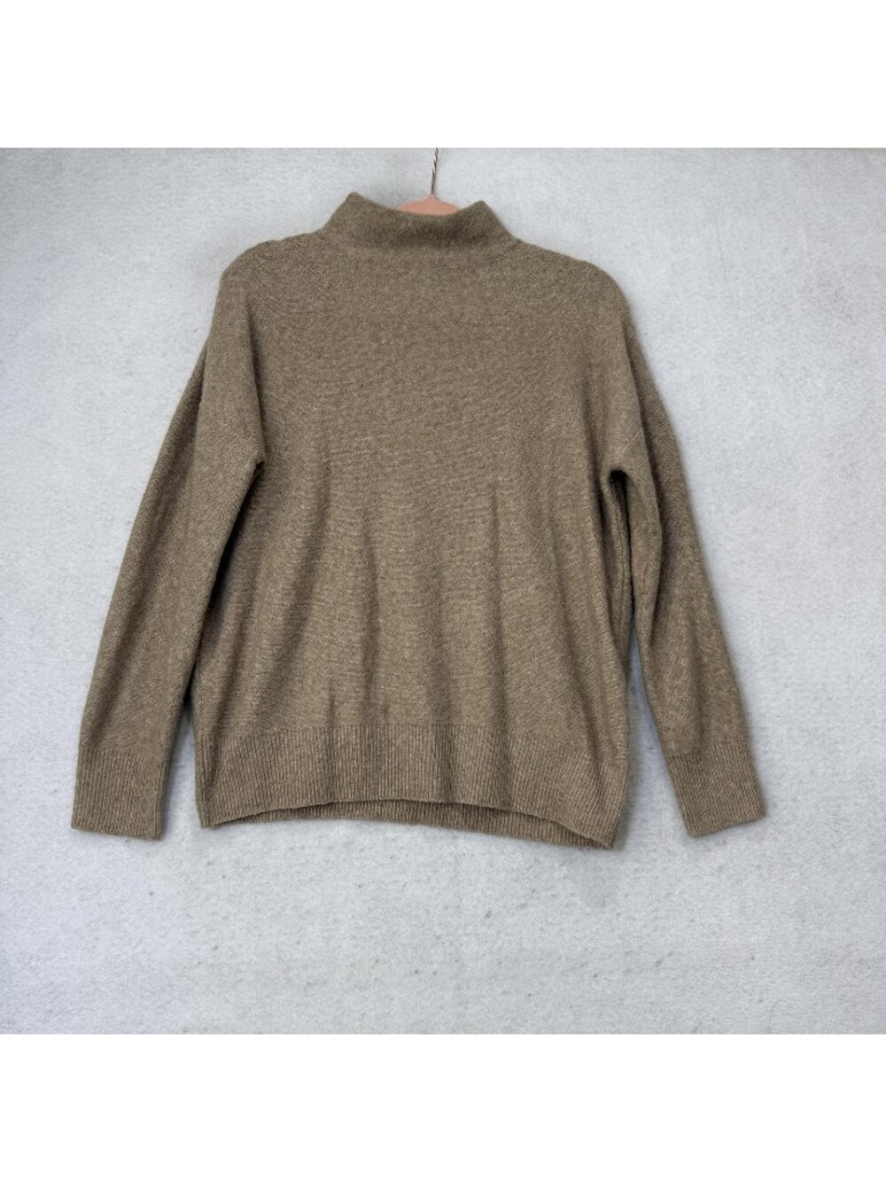 Joie Sweater Womens Small Beige Mock Neck Long Sleeve Knit Pullover Relaxed